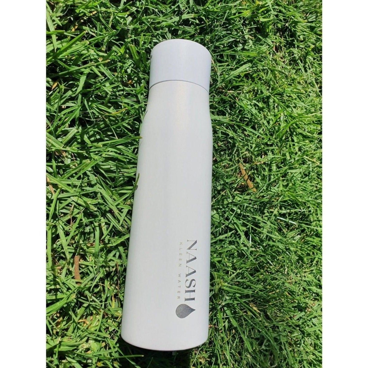 14 oz Stainless Steel Self-Cleaning Smart UV Water Bottle, White