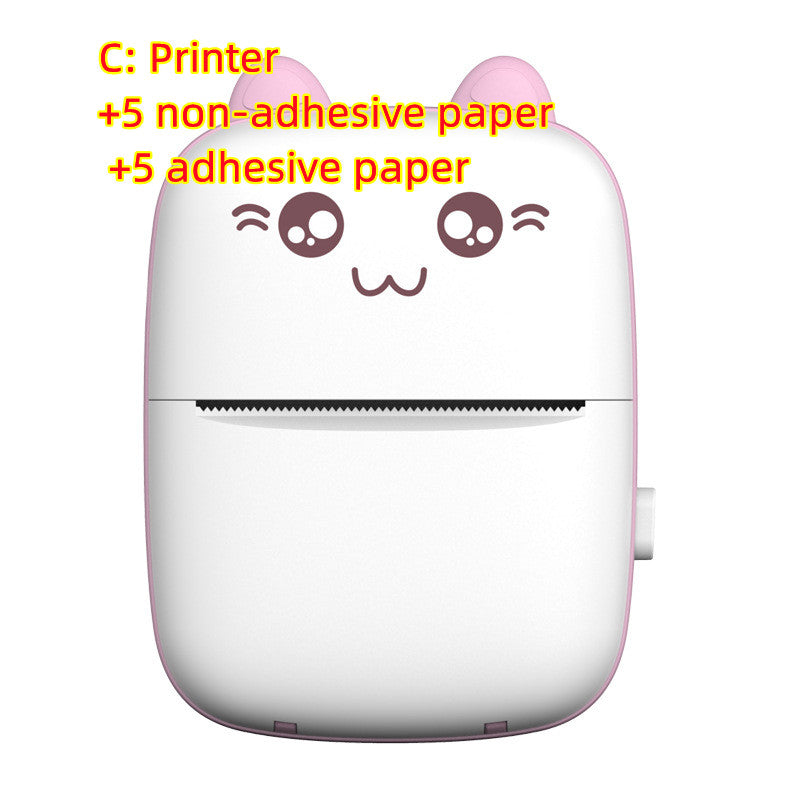 Mini Printer Portable Mini Bluetooth WiFi New Wrong Printer Mobile Phone Photo Title Note Hot Print Pocket Student Error Label Printer Naash