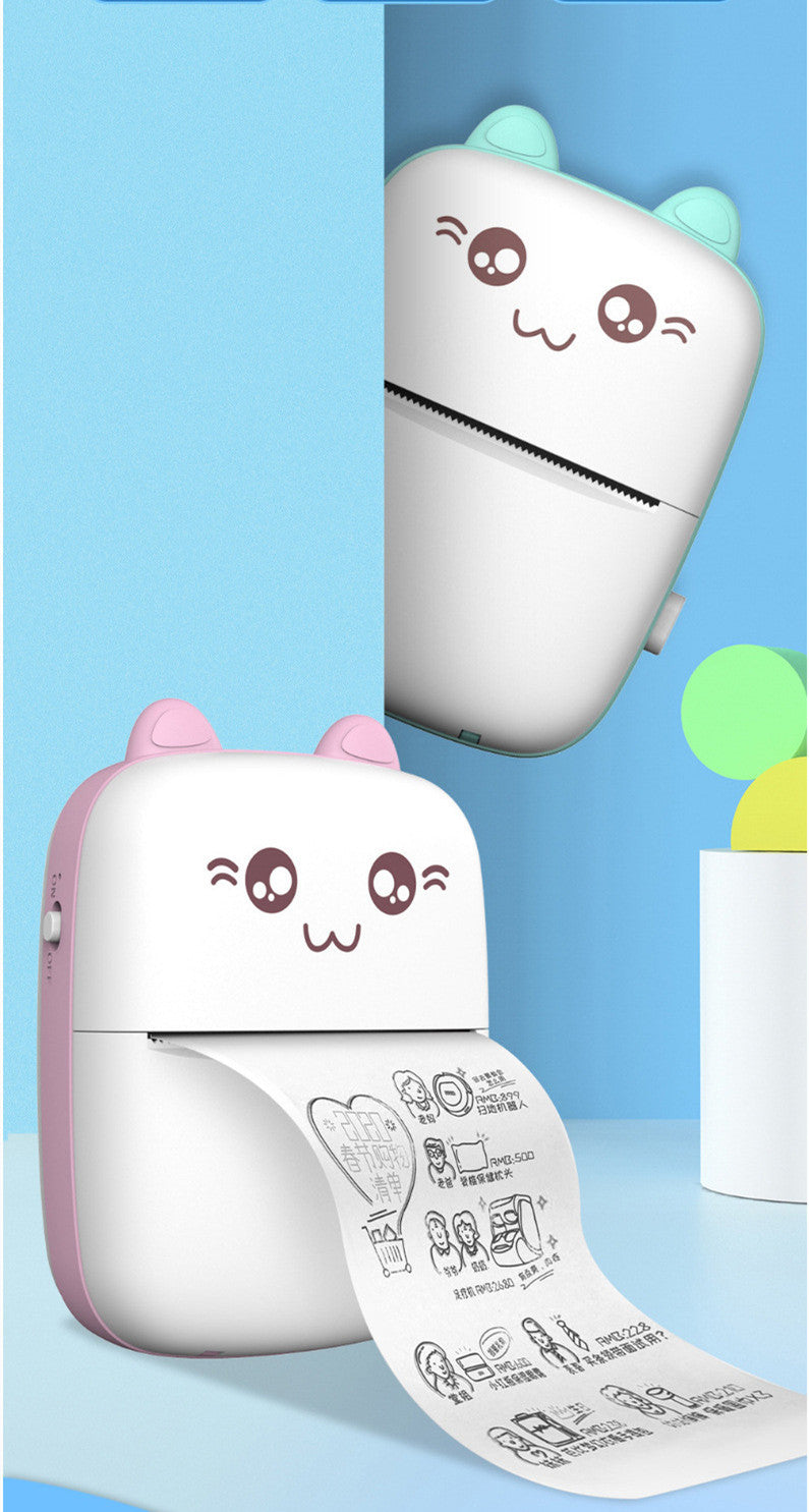 Mini Printer Portable Mini Bluetooth WiFi New Wrong Printer Mobile Phone Photo Title Note Hot Print Pocket Student Error Label Printer Naash
