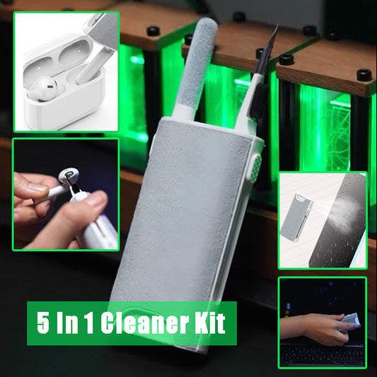 5 In 1 Screen Cleaner Kit Camera Phone Tablet Laptop Screen Cleaning Tools Earphone Cleaning Brush Pen For Office Naash