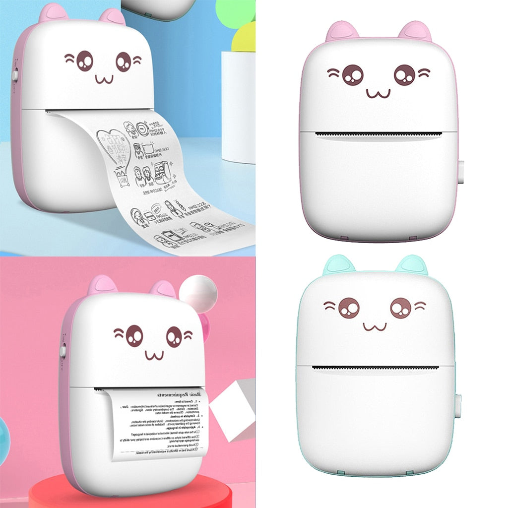 Mini Printer Portable Mini Bluetooth WiFi New Wrong Printer Mobile Phone Photo Title Note Hot Print Pocket Student Error Label Printer Naash