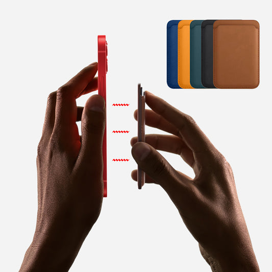 Elegant Magnetic Luxury Leather Card Holder Wallet Case Naash