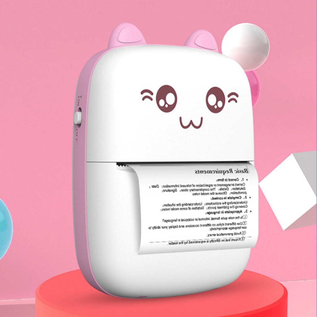 Mini Printer Portable Mini Bluetooth WiFi New Wrong Printer Mobile Phone Photo Title Note Hot Print Pocket Student Error Label Printer Naash
