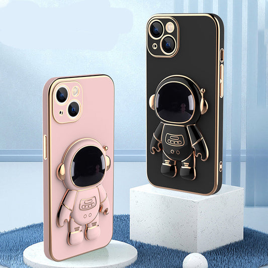 3D Astronaut Phone Case Anti-Drop Electroplating Bracket Naash