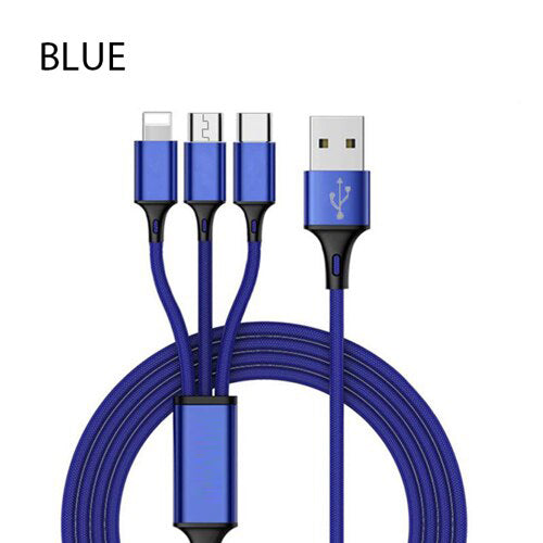 3 In 1 USB Cable For 'IPhone XS Max XR X 8 7 Charging Charger Micro USB Cable For Android USB TypeC Mobile Phone Cables Naash