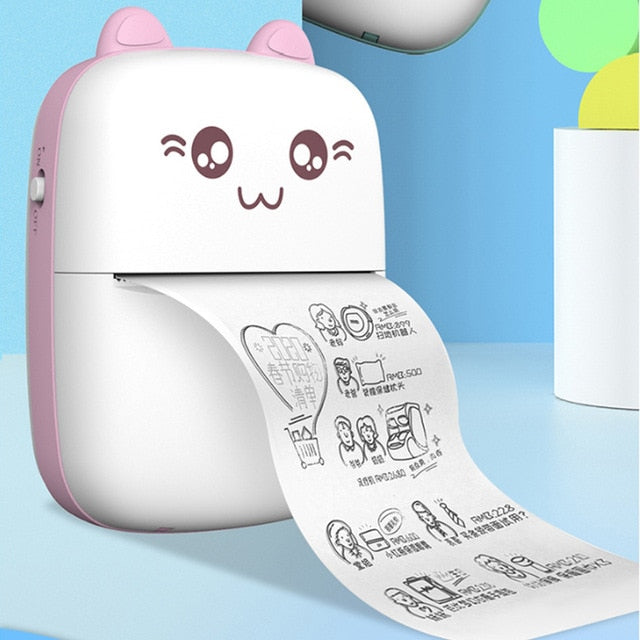 Mini Printer Portable Mini Bluetooth WiFi New Wrong Printer Mobile Phone Photo Title Note Hot Print Pocket Student Error Label Printer Naash
