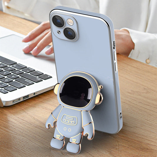 3D Astronaut Phone Case Anti-Drop Electroplating Bracket Naash