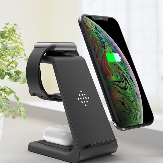 3 In 1 Fast Charging Station Wireless Charger Stand Wireless Quick Charge Dock For Phone Holder Naash