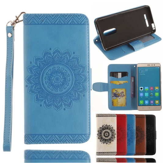 Elegance Mandala Series: Luxury Embossed Leather Case for Sony Xperia Naash