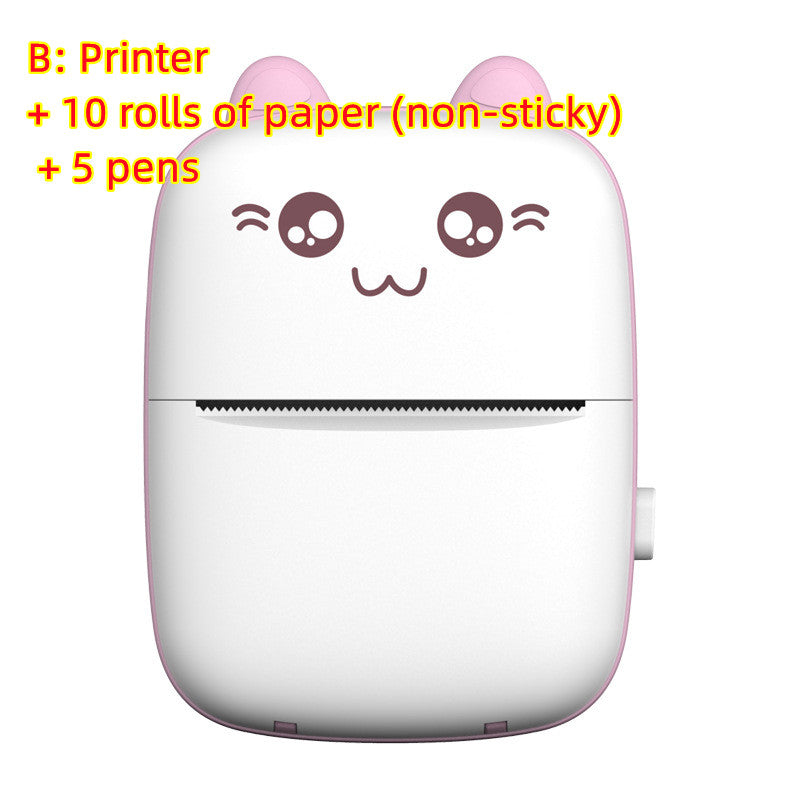 Mini Printer Portable Mini Bluetooth WiFi New Wrong Printer Mobile Phone Photo Title Note Hot Print Pocket Student Error Label Printer Naash