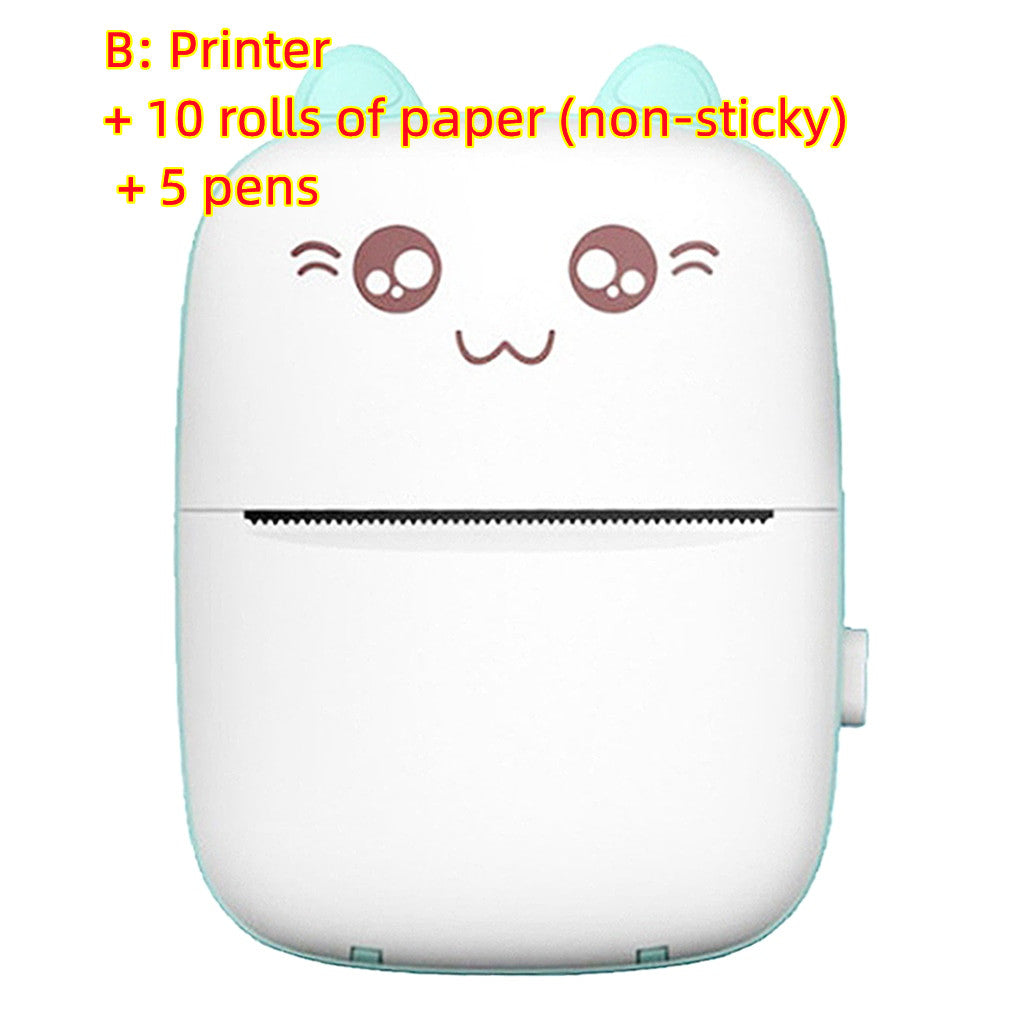 Mini Printer Portable Mini Bluetooth WiFi New Wrong Printer Mobile Phone Photo Title Note Hot Print Pocket Student Error Label Printer Naash