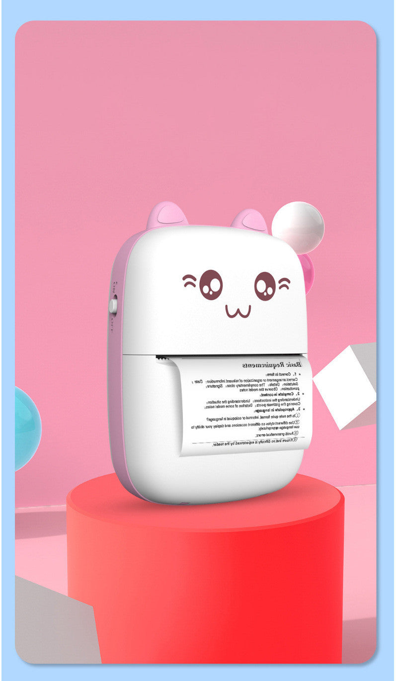 Mini Printer Portable Mini Bluetooth WiFi New Wrong Printer Mobile Phone Photo Title Note Hot Print Pocket Student Error Label Printer Naash