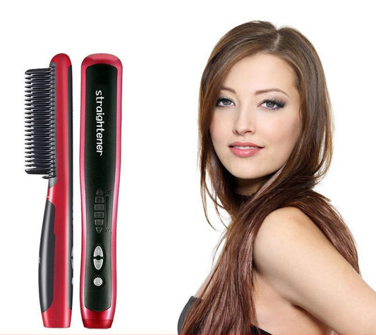 CeramiFlex Pro: 6-in-1 Tourmaline Ceramic Hair Straightener and Curler Comb" Naash