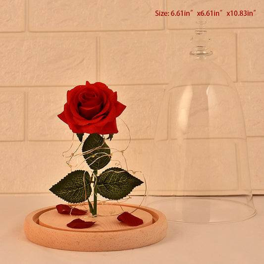 Glass Cover Rose LED Supper Light Valentine Day Naash